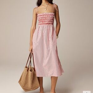 NWOT J Crew Paloma Dress in Striped Cotton Poplin XXS